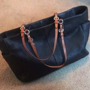 Coach Black Pebble Tote